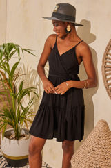 Picture of Mini belted dress with ruffles