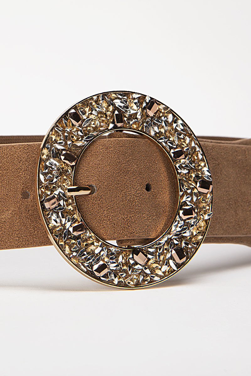 Picture of Round buckle belt with stones