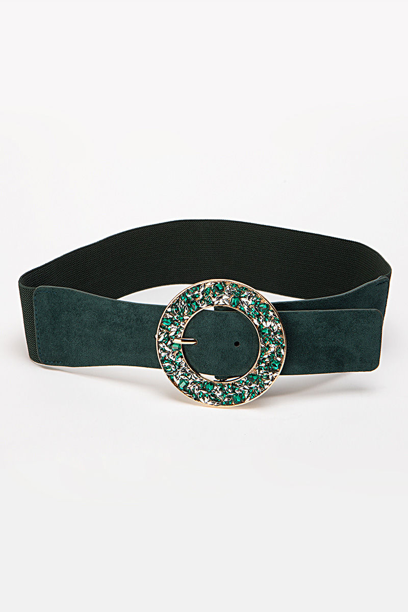 Picture of Round buckle belt with stones