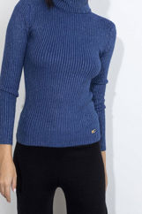 Picture of Turtleneck lurex knitted blouse