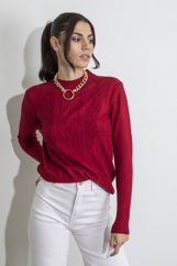 Picture of Textured knitted blouse