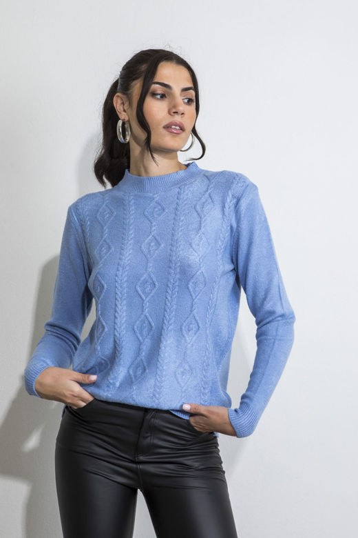 Picture of Textured knitted blouse