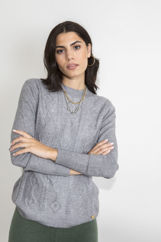 Picture of Textured knitted blouse