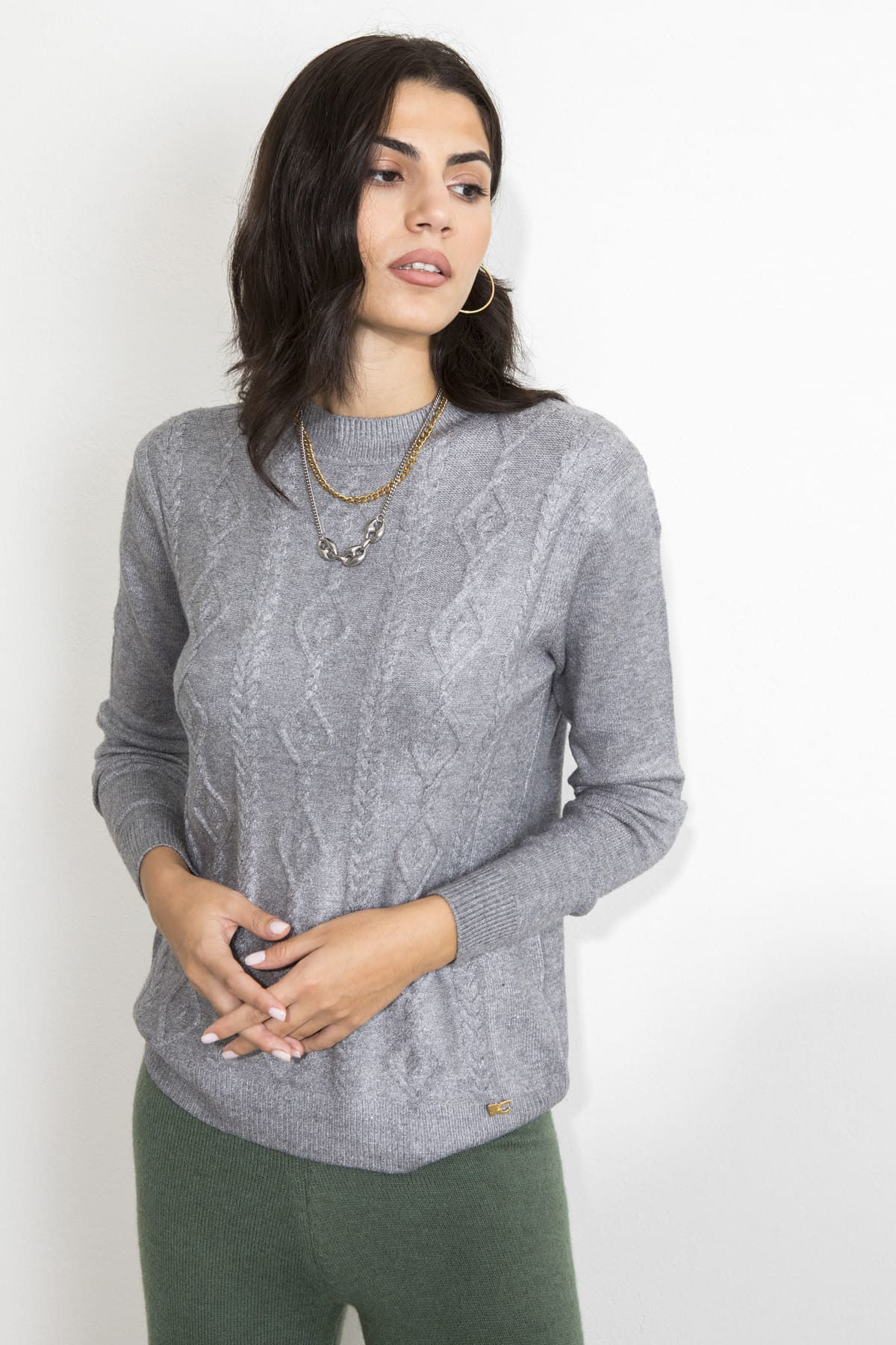 Picture of Textured knitted blouse