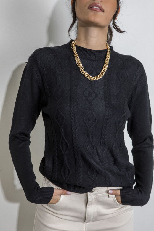 Picture of Textured knitted blouse