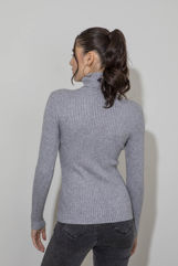 Picture of Turtleneck lurex knitted blouse