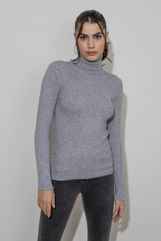 Picture of Turtleneck lurex knitted blouse