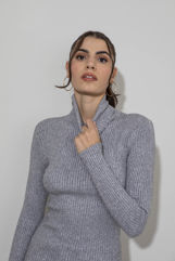 Picture of Turtleneck lurex knitted blouse