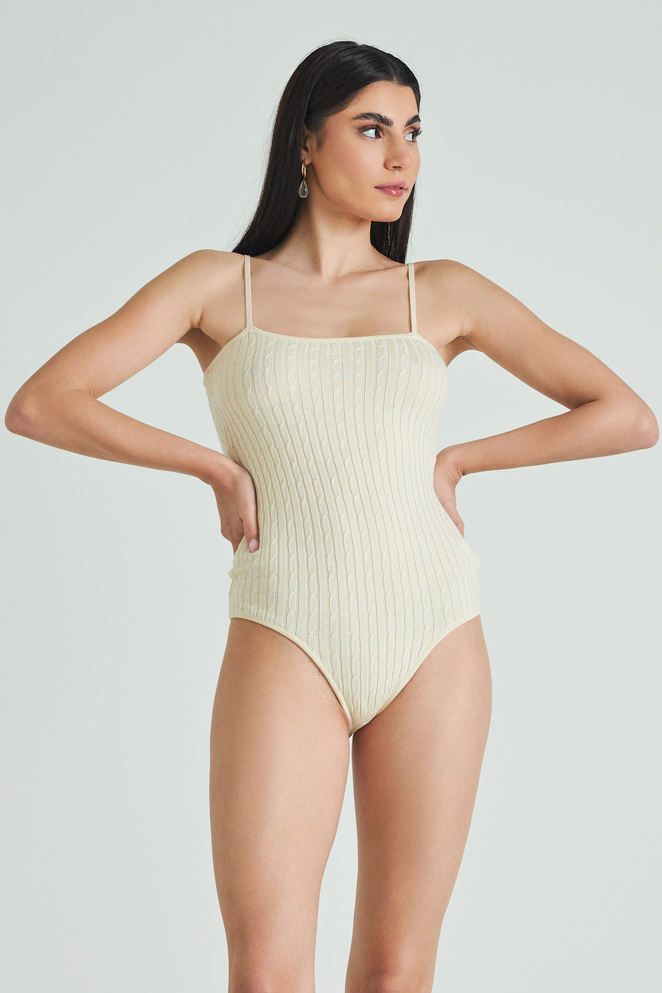 Knitted bodysuit OFF WHITE  Womens Clothes Cento Fashion