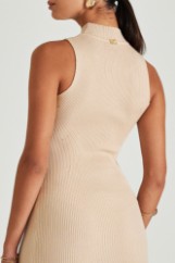 Picture of Ribbed dress with gold buttons