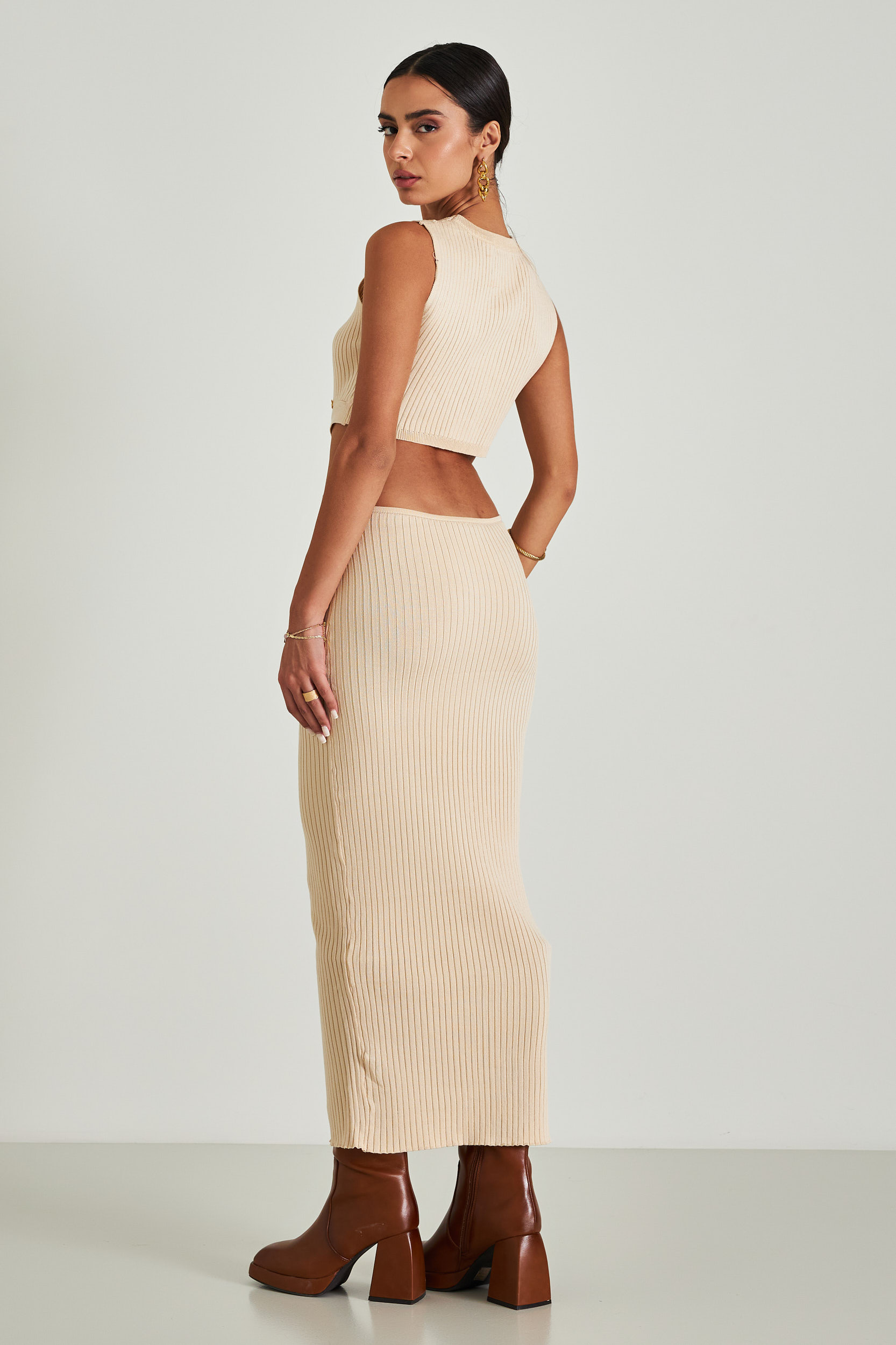 Picture of Ribbed dress with open sides