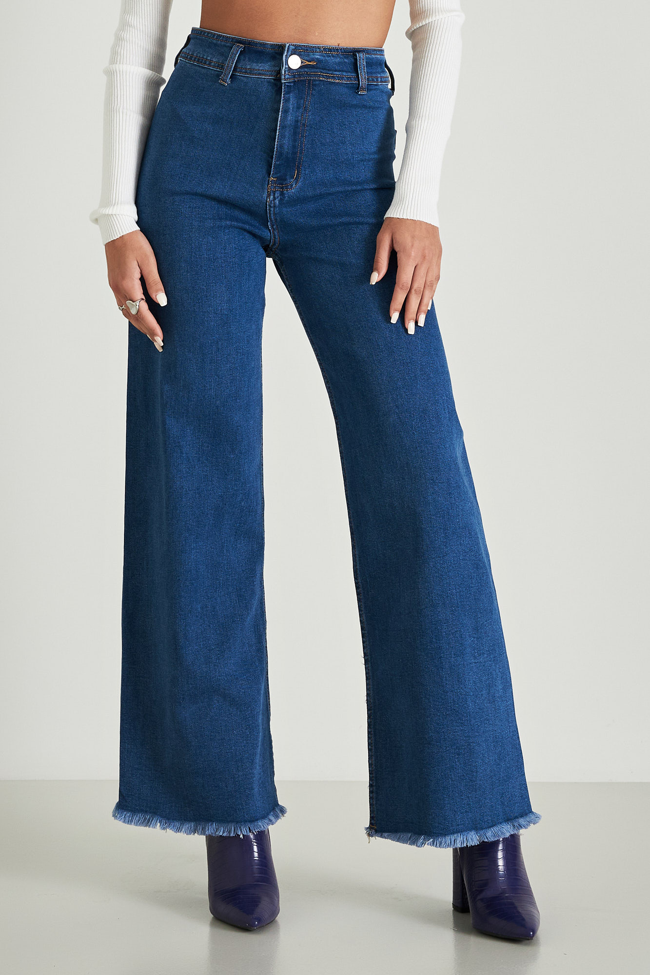 Wide leg 80s jeans INDIGO BLUE