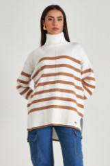 Picture of High neck stripped sweater