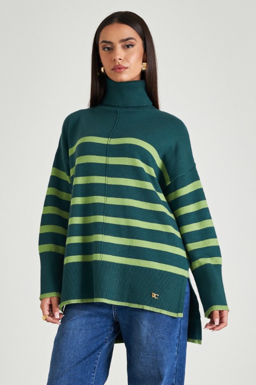 Picture of High neck stripped sweater