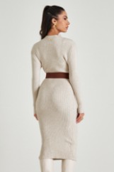 Picture of Ribbed high neck dress