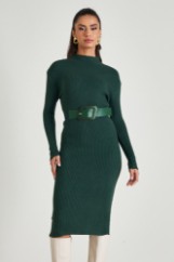 Picture of Ribbed high neck dress