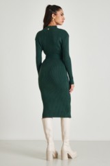 Picture of Ribbed high neck dress