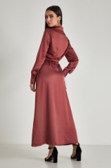 Picture of Long shirt dress with belt