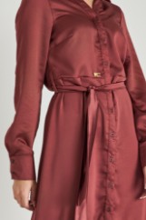 Picture of Long shirt dress with belt