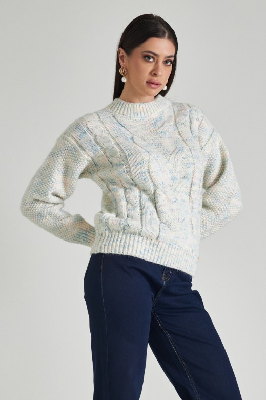 Picture of Braided sweater with colorful thread