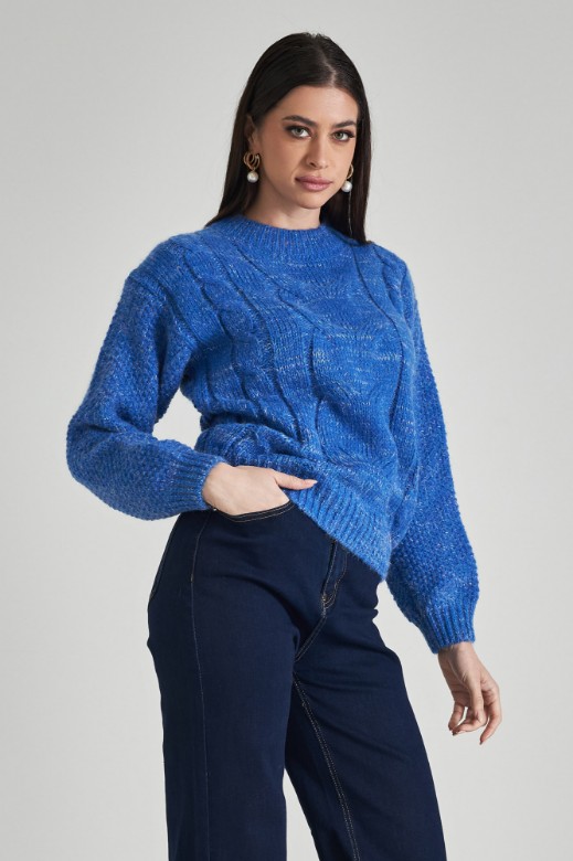 Picture of Braided sweater with colorful thread