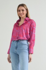 Picture of Printed satin shirt