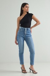 Picture of Mom fit jeans with buttons