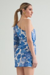 Picture of One shoulder silky touch dress