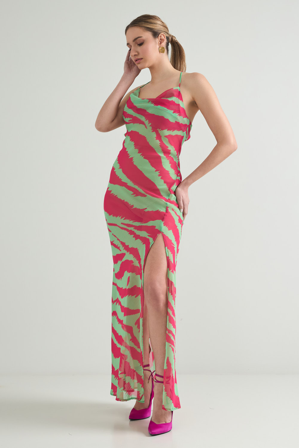 Picture of Backless draped dress