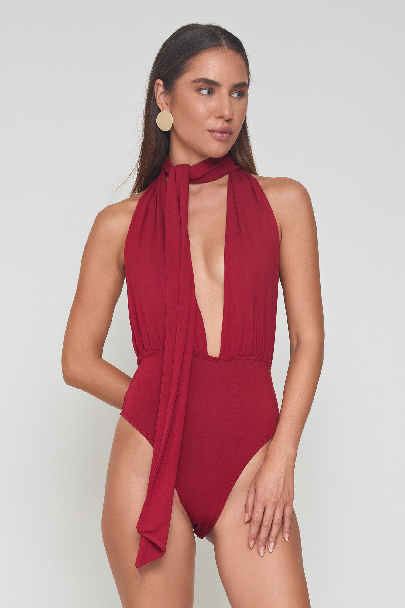 Picture of Bamboo halter bodysuit