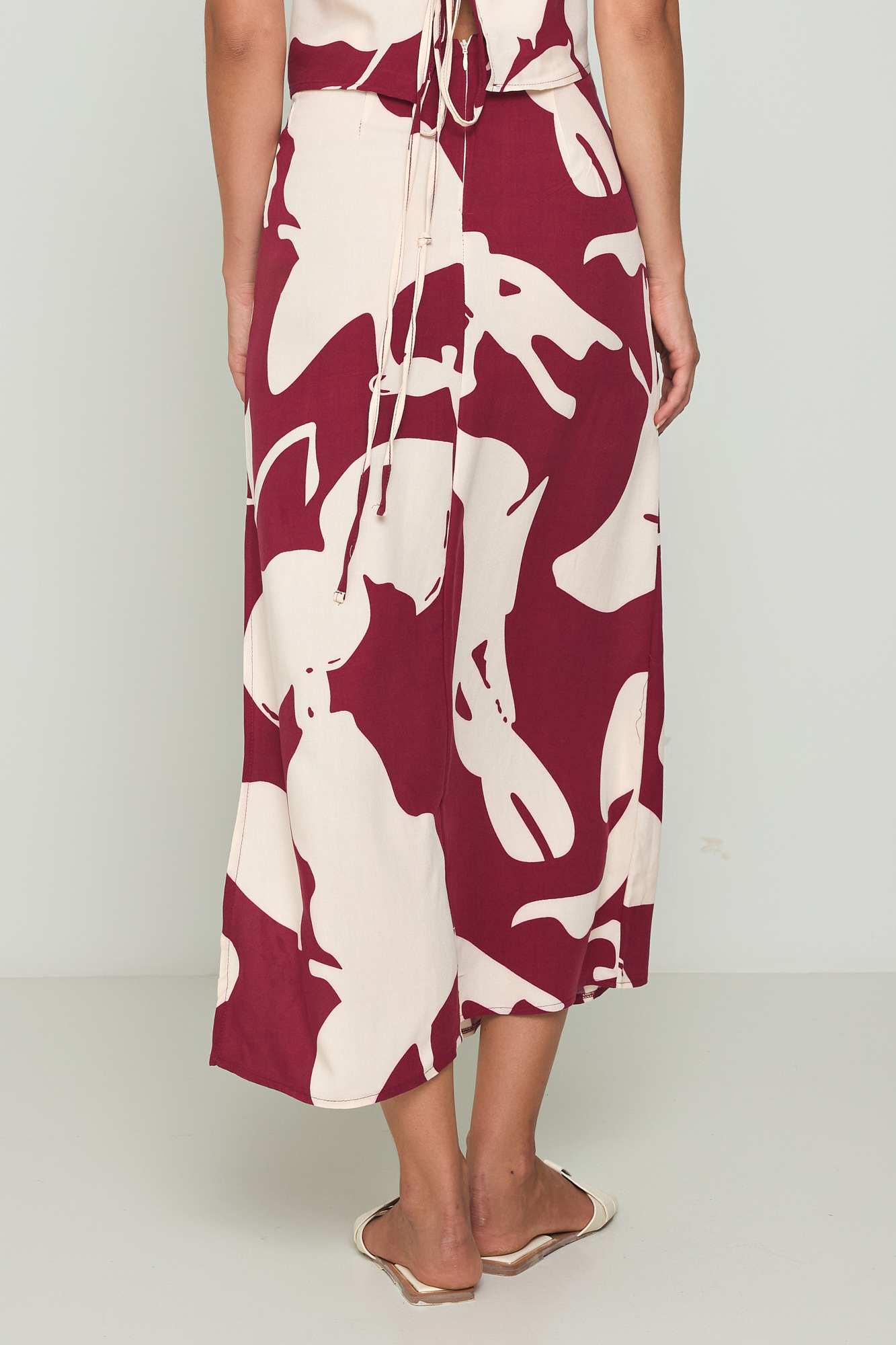 Picture of Printed linen skirt