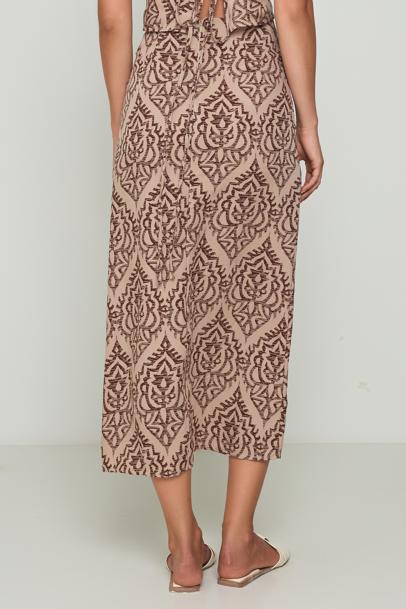 Picture of Printed linen skirt