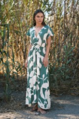 Picture of Printed wrap maxi dress