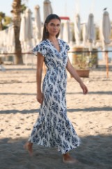 Picture of Printed wrap maxi dress