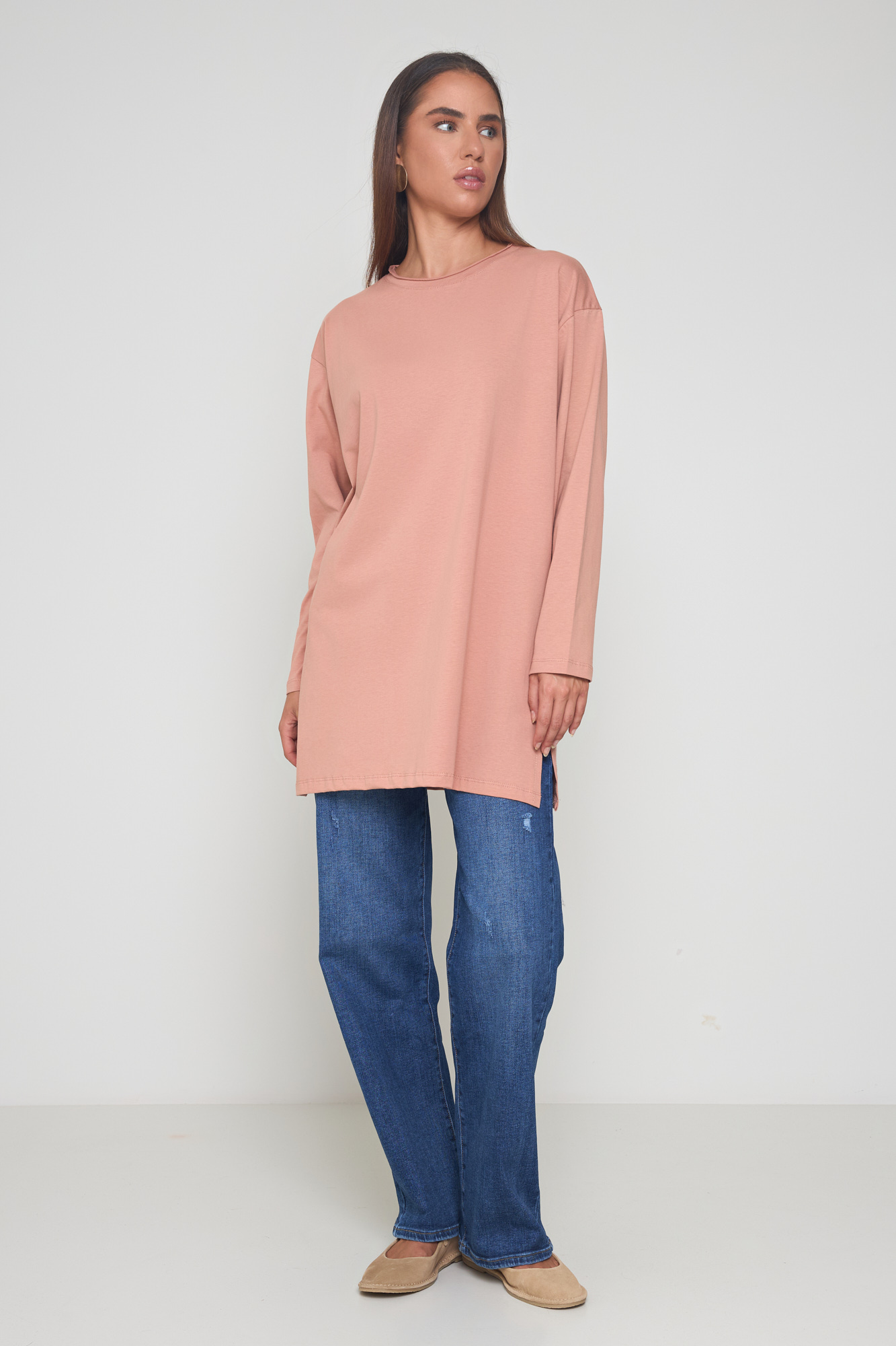 Picture of Asymmetric blouse with side slits