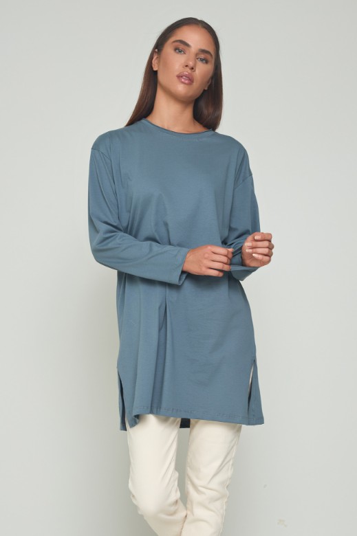 Picture of Asymmetric blouse with side slits