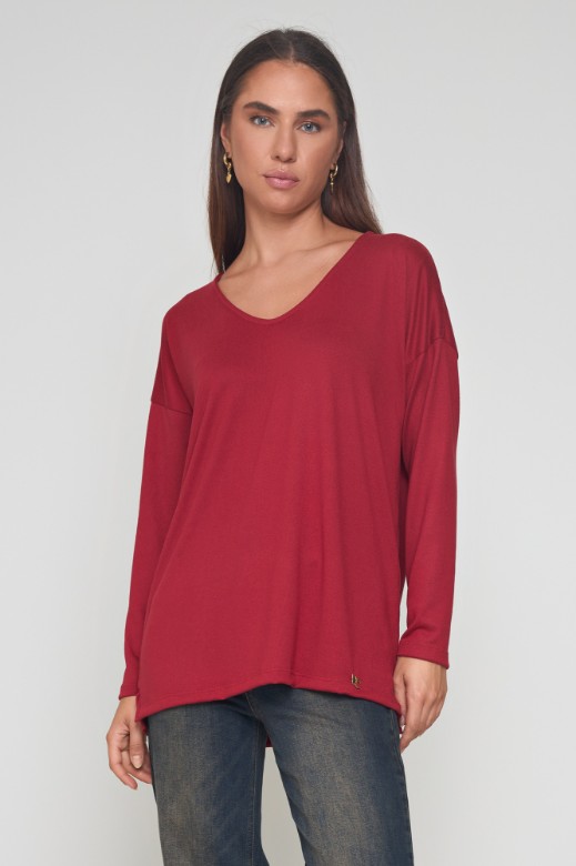 Picture of Soft knit V-neck blouse