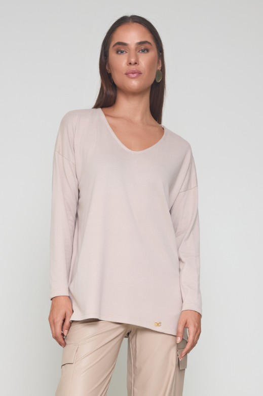 Picture of Soft knit V-neck blouse