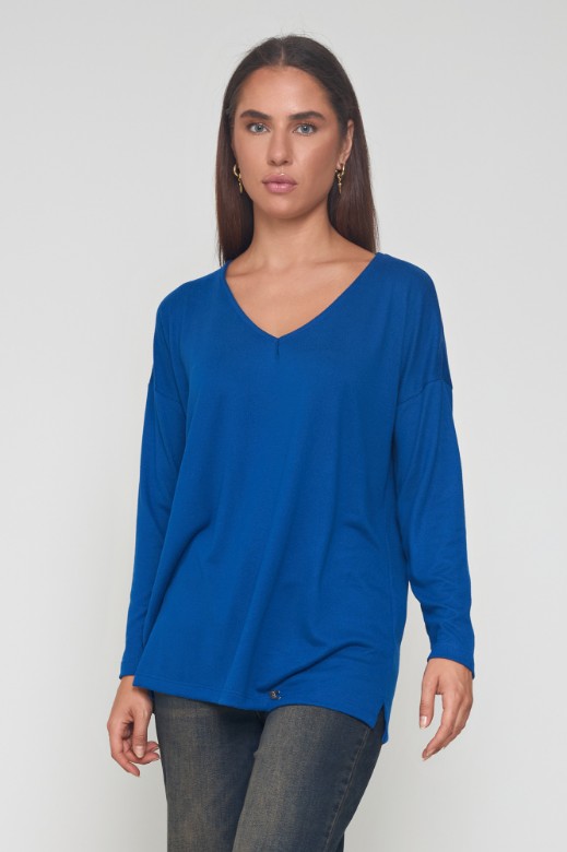 Picture of Soft knit V-neck blouse