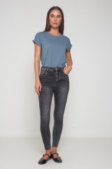 Picture of High waisted skinny jeans with buttons