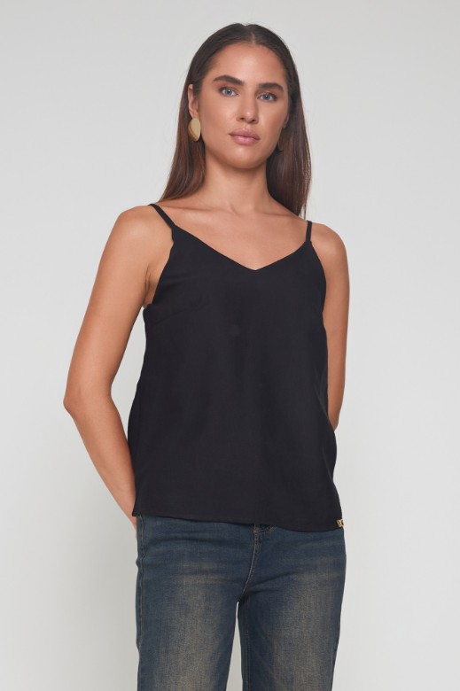 Picture of V-neck blouse with thin straps