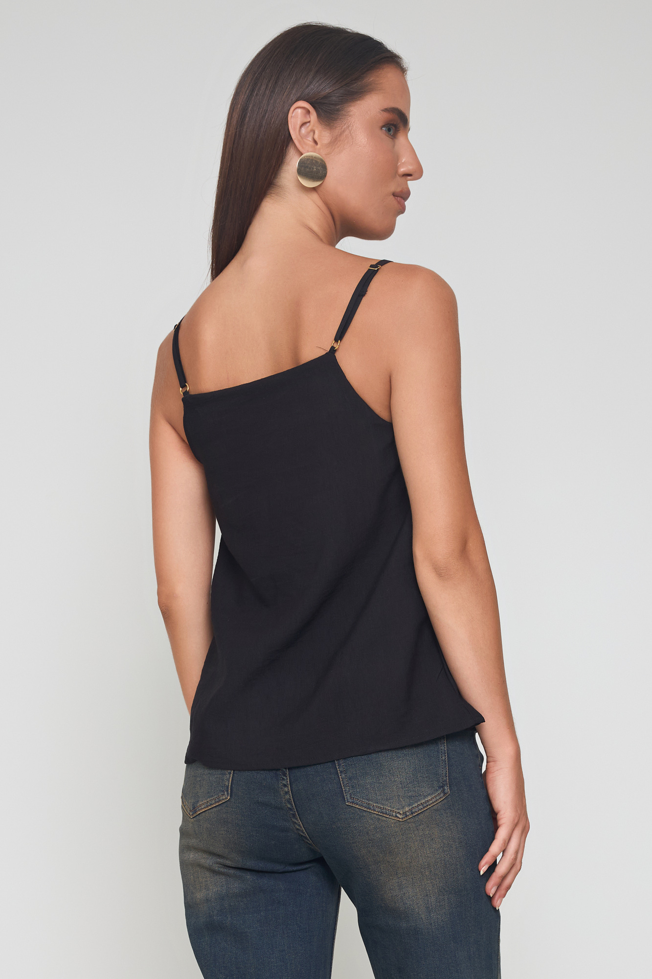 Picture of V-neck blouse with thin straps