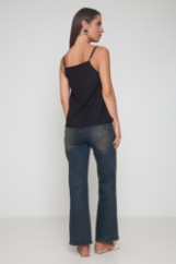 Picture of V-neck blouse with thin straps