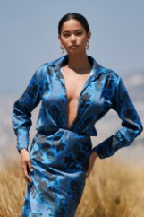 Picture of Printed satin shirt