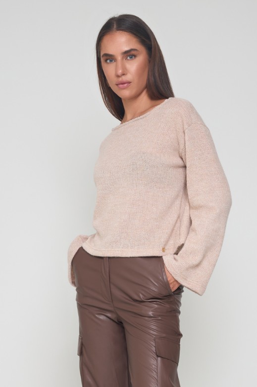 Picture of Knitted sweater with wide sleeves