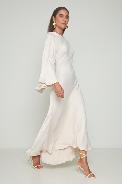 Picture of Asymmetric dress with wide sleeves