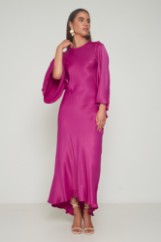 Picture of Asymmetric dress with wide sleeves