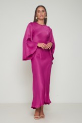 Picture of Asymmetric dress with wide sleeves