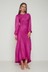 Picture of Asymmetric dress with wide sleeves