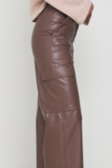 Picture of Faux leather cargo pants